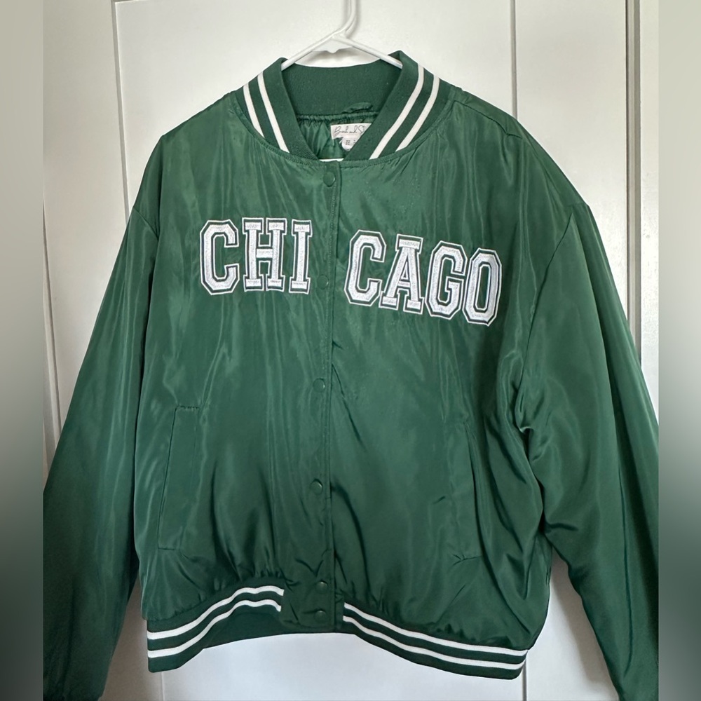 Green Chicago Varsity Jacket